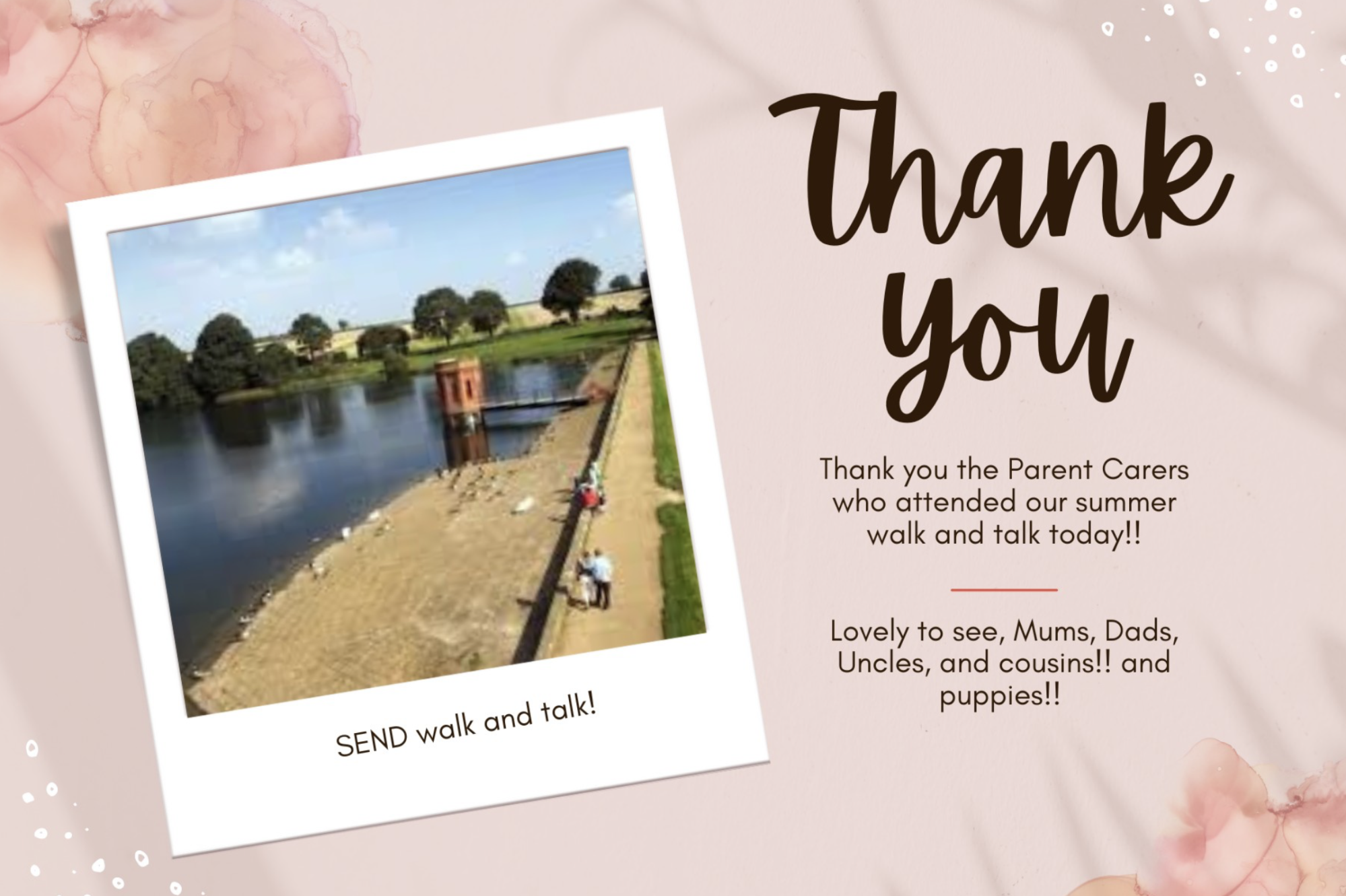 Thank you to everyone who joined us for our Sywell summer SEND Walk and Talk