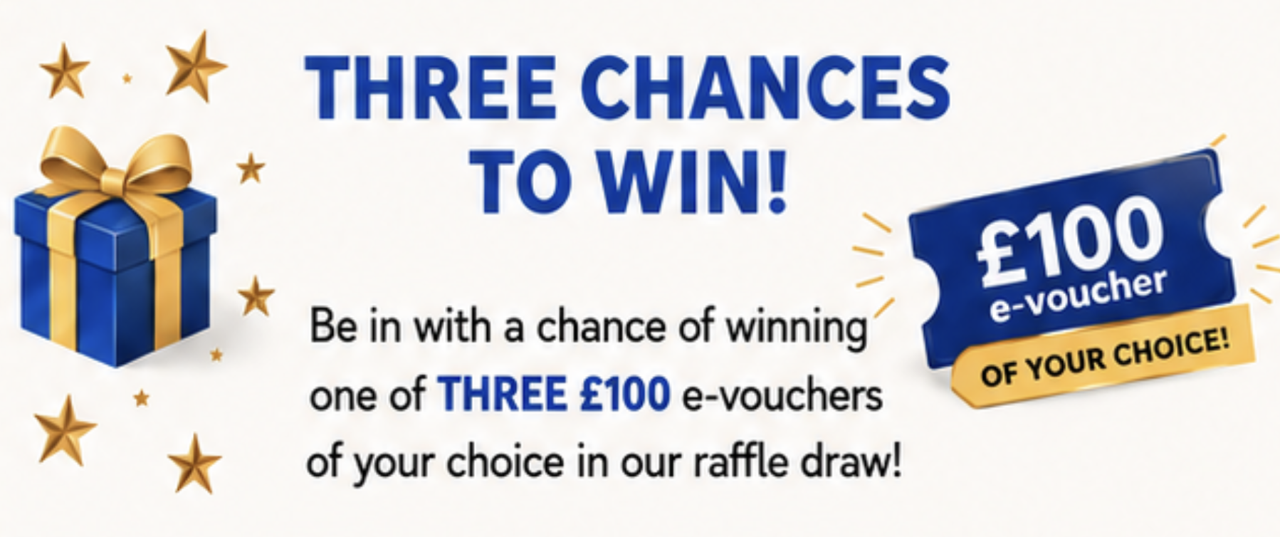 3 chances to win £100
